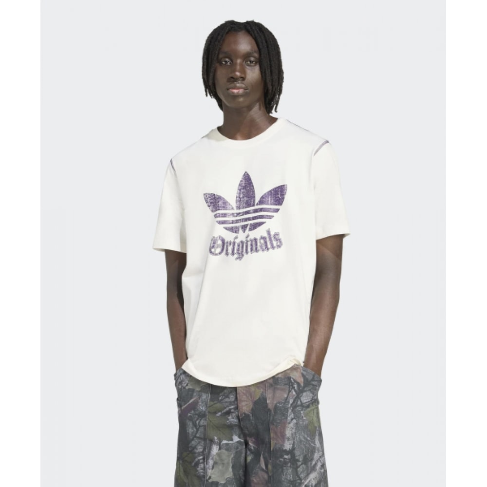 アディダスディストレストグラフィックTシャツ-クラウドホワイト/JY2760