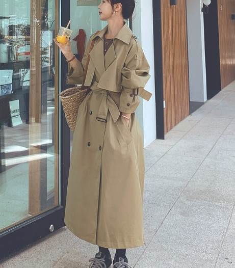 レディース コート アウター 上着 ロング 長袖 ベルト ウエストマーク 異国風 切り替えデザイン 7,106円