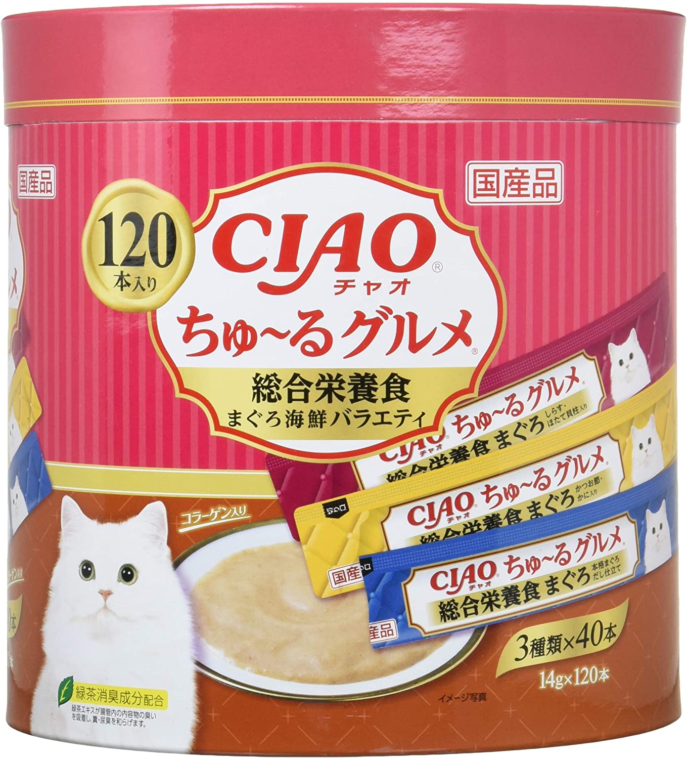 チャオ 猫用おやつ ちゅーる まぐろ 海鮮ミックス味 14g×20本入×18袋