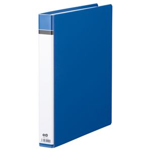 （まとめ） TANOSEE 30穴バインダー（貼り表紙） A4タテ 100枚収容 背幅42mm 青 1冊 (×5セット)