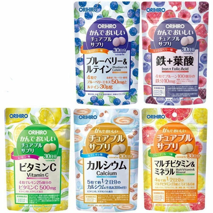 Qoo10] オリヒロ : 選べるサプリメント4個セット（鉄分2カル : 健康食品・サプリ