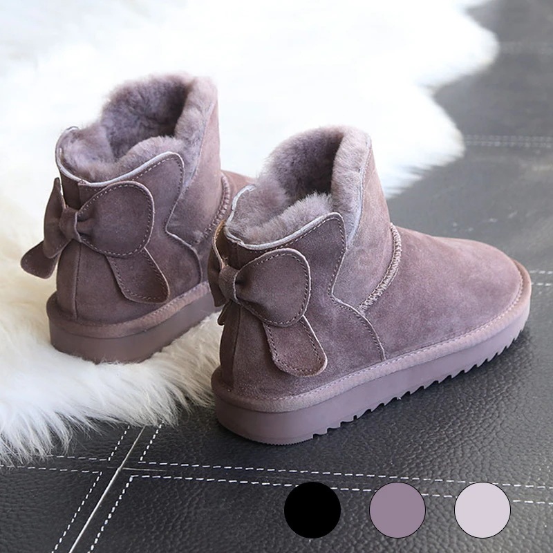 VMT37 韓国 ブーツ 牛革+ウール スノーブーツ ショートブーツ 長靴 ムートンブーツ 厚くて暖かい 本革 裏起毛 ブーツ レディース 冬のブーツ 靴 厚底ブーツ 冬 韓国ファッション シューズ3