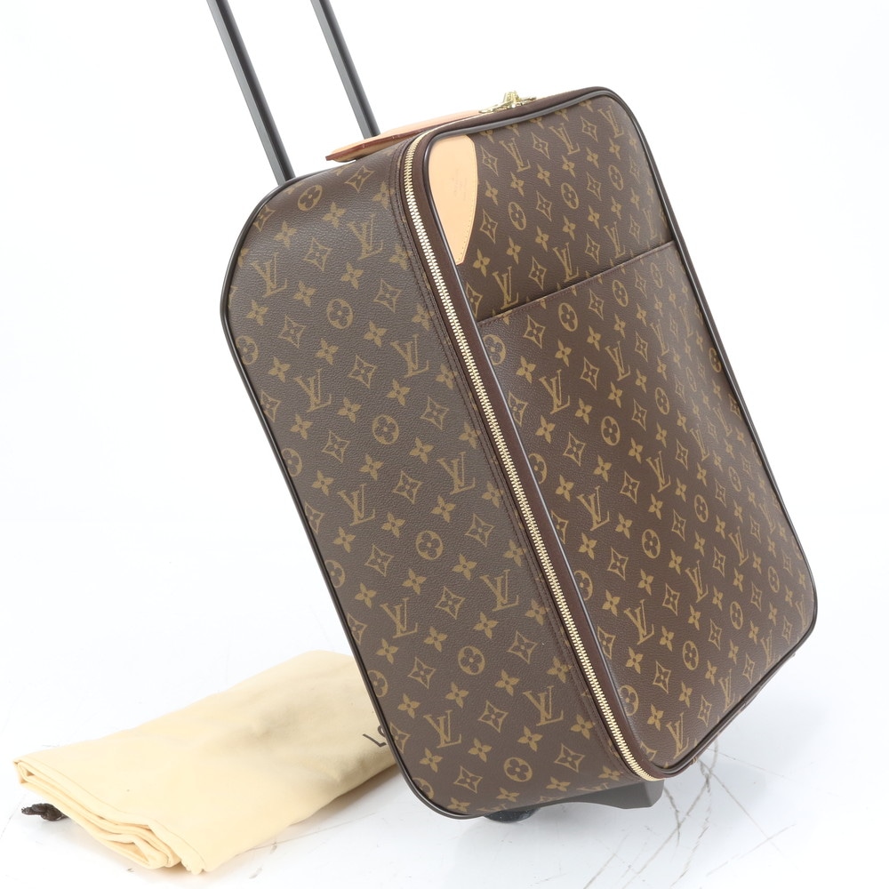 極美品 モノグラム ペガス45 M23293 レザー×コーティングキャンバス スーツケース キャリーケース バッグ 出張 旅行 トランク A4 メンズ RUE CP35-2 中古