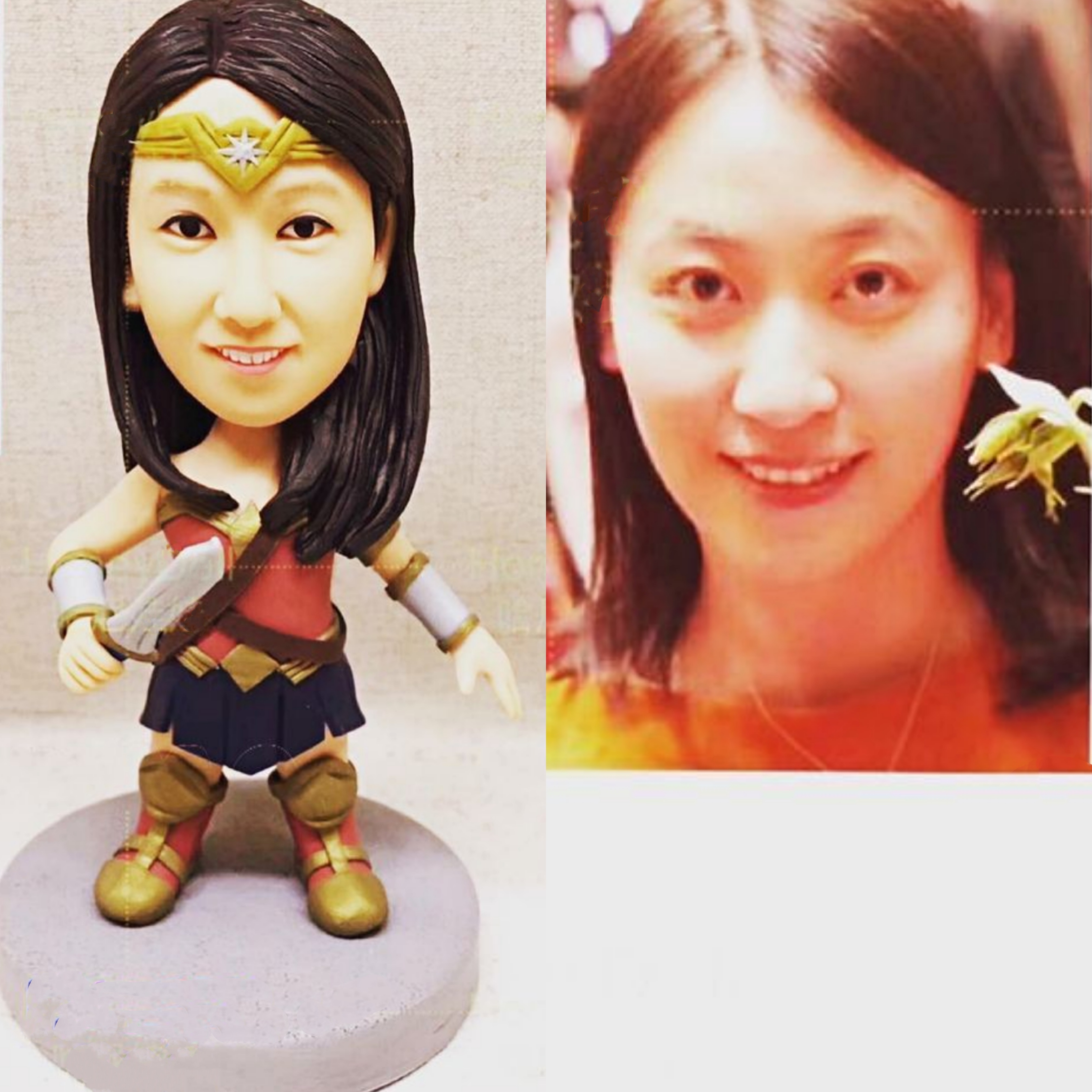 【オーダーメイド】3D肖像画 似顔絵 人形 フィギュア 彼氏 彼女 誕生日 ケーキトッパー 記念日 カップル 友達 プレゼント