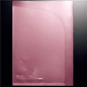 （まとめ）TANOSEE クリアホルダーダブルポケット A4 ピンク 1パック（10枚） [x10]