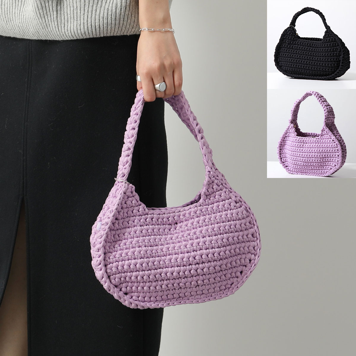 HVISK ヴィスク ハンドバッグ SAND CROCHET レディース クロシェ編み かぎ針編みバッグ 鞄 カラー2色