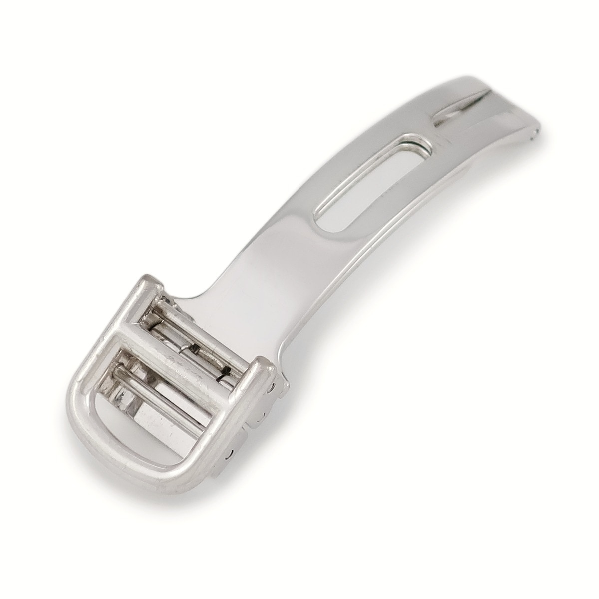 カルティエ Cartier 腕時計パーツ 純正 K18WG ホワイトゴールド 10mm幅対応 フォールディング Dバックル パーツ 替え 交換 予備 K18WG無垢 750 シルバー 銀 【中古】