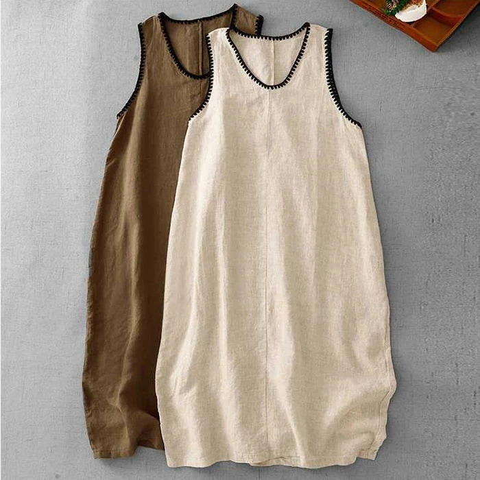 【20点セット】無料ワンピース 夏 ロングワンピース 無地 綿麻風 レディース Vネック 着回し ストレート ノースリーブ ロングワンピ リゾート お洒落 エレガント マキシ丈 柔らか 大きいサイズ 107,078円