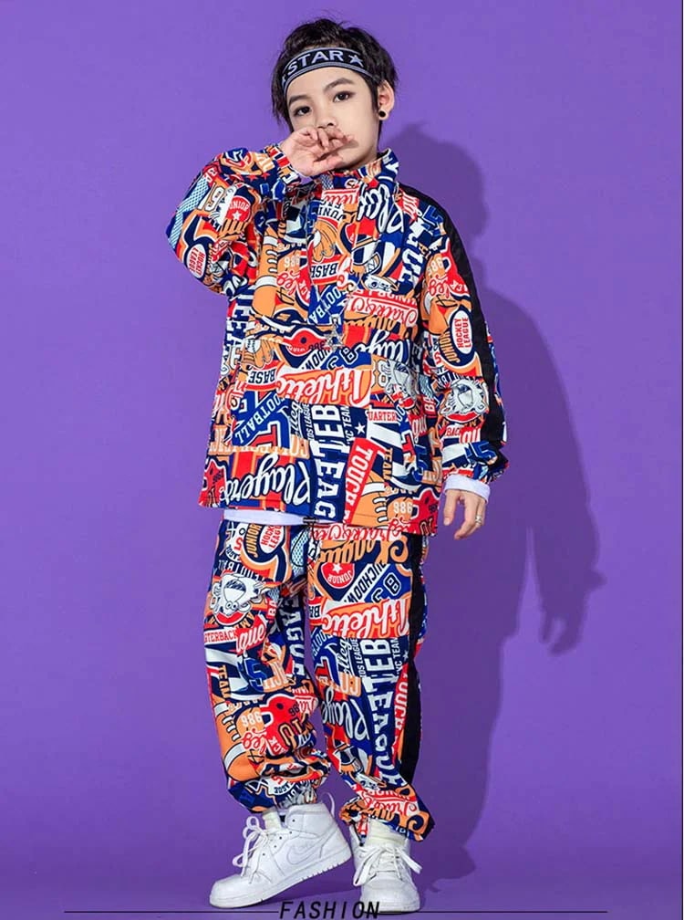 ウィンドブレーカー キッズ ダンス衣装 ダンス 衣装 カラフル 上下 ヒップホップ セットアップ hiphop 韓国 k-pop 子供服 ガールズ ジュニア 男の子 女の子 大人 ジャケット ジップア