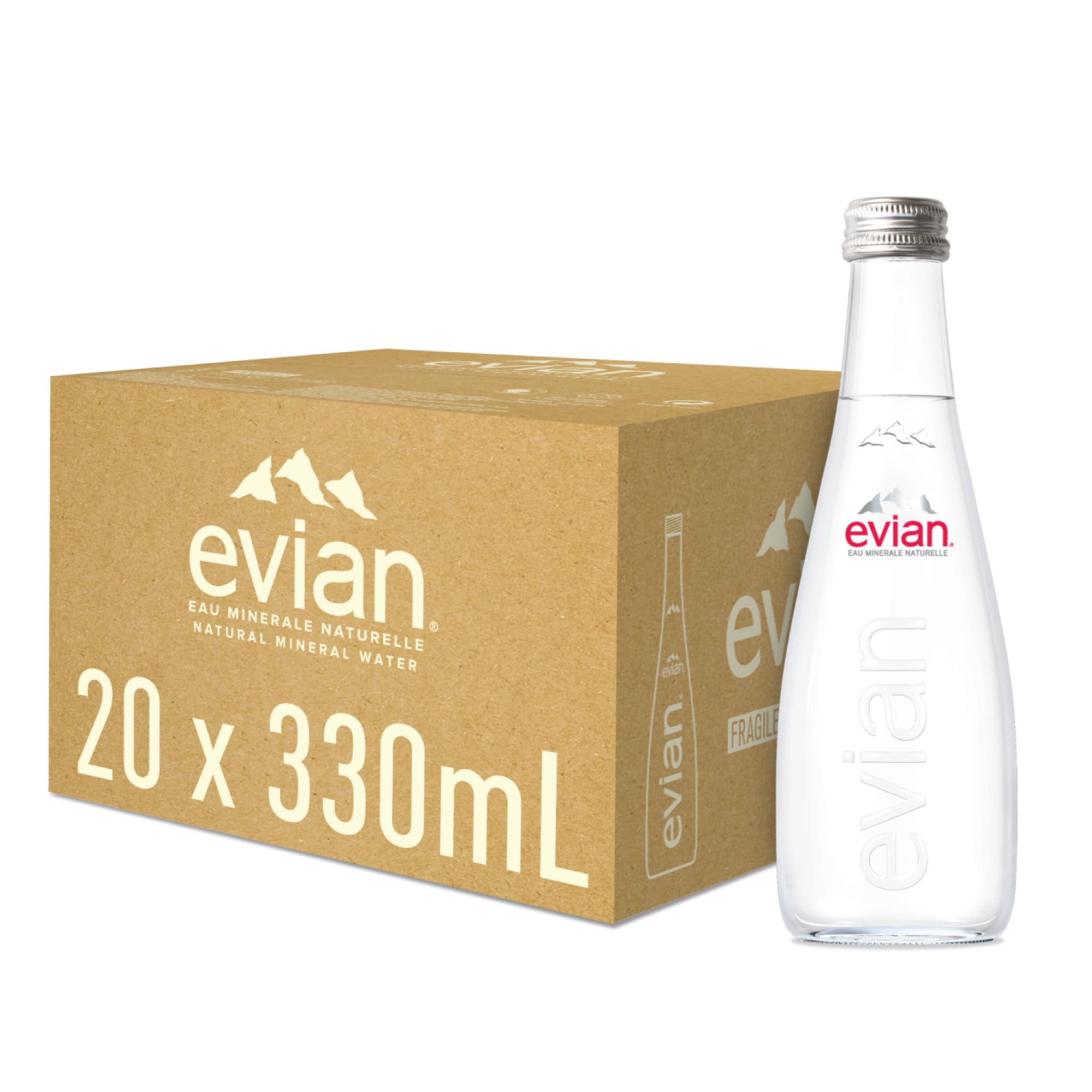 Evian(エビアン) 伊藤園 evian グラスボトル 330ml×20本