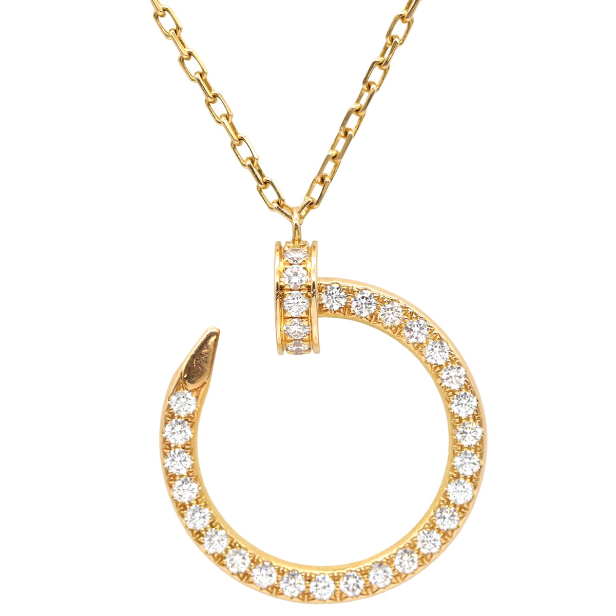 カルティエ Cartier ネックレス ジュストアンクル ダイヤ ネックレス K18YG ダイヤモンド イエローゴールド 750YG K18 18金 【中古】