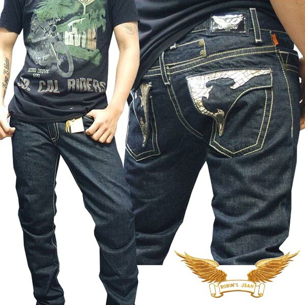 ロビンズジーン メンズ デニム ローライズ ストレート ローライズ パンツ ROBIN S JEAN LONG FLAP 140 safari サファリ LEON レオン オーシャンズ 雑誌 掲載 ハ