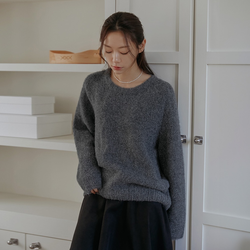 はせキャッシュウールルージュラウンドニット