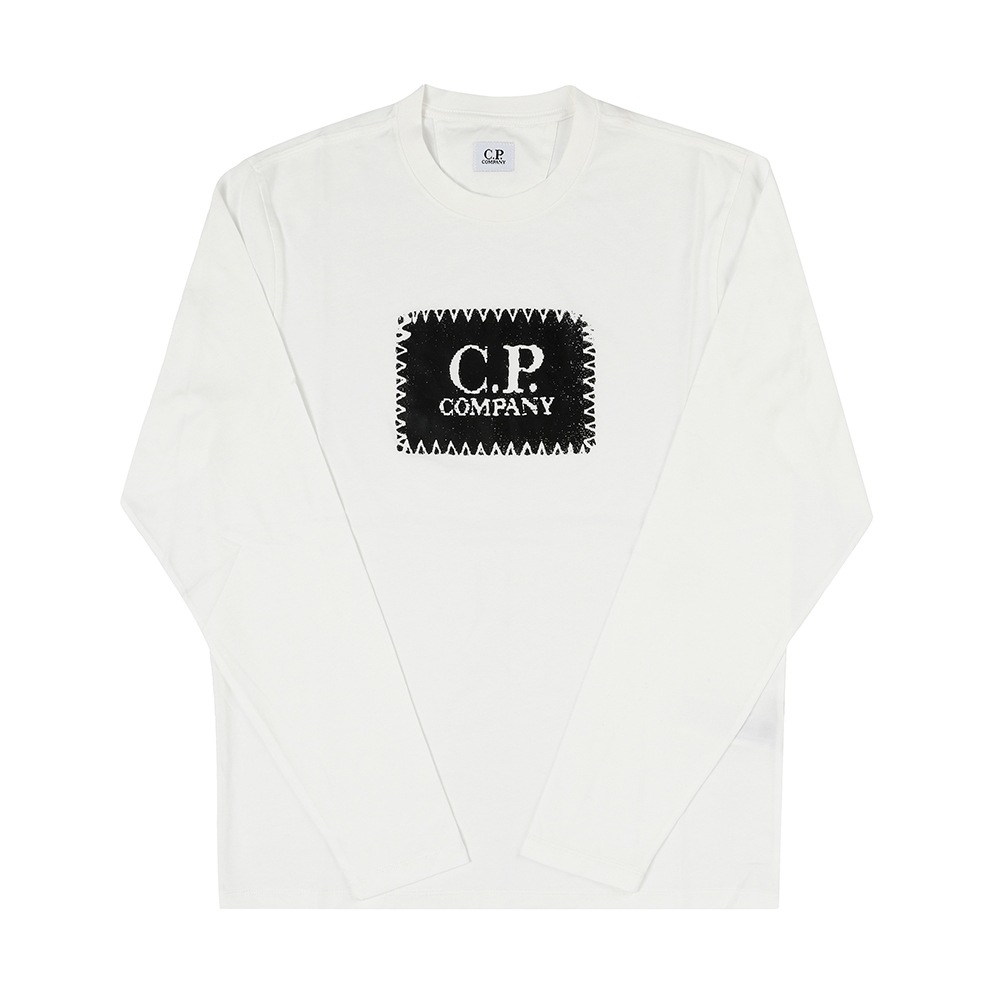 CP Company 17CMTS169A 005100W 103 ロゴラベルメンズロングスリーブ T シャツ