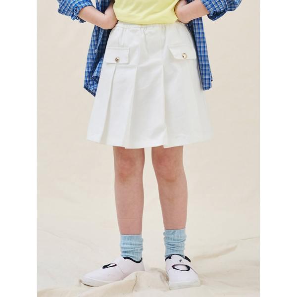[BEANPOLE KIDS] チノプリーツスカートパンツ アイボリー (BI5227G030)
