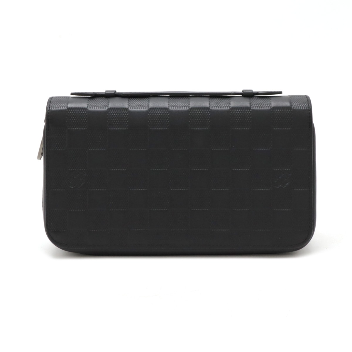 ダミエアンフィニ ジッピー XL セカンドバッグ クラッチバッグ レザー オニキス 黒 ブラック メンズ N6125