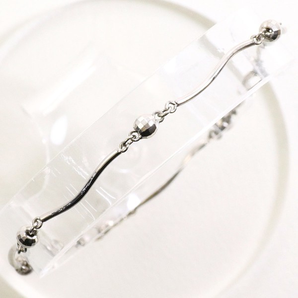 4℃ K18WG ブレスレット 約18cm ジュエリー 中古
