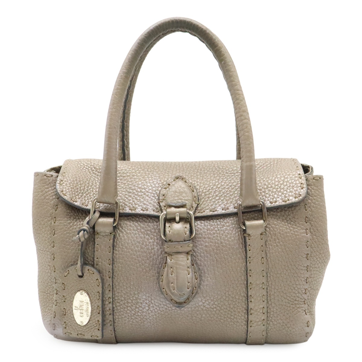 セレリア ミニリンダ ハンドバッグ メタリックレザー シャンパンシルバー系 チャーム付き 8BR48 20,860円