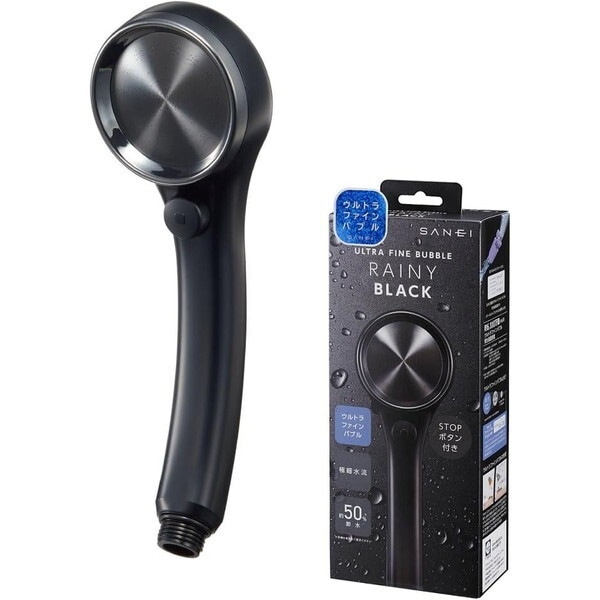 SANEI PS3136-80XAMD ファインバブル シャワーヘッド RAINY BLACK ブラック
