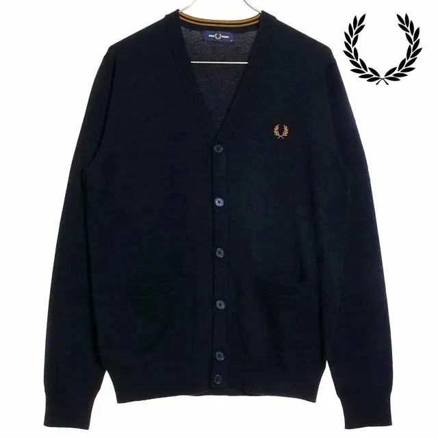 メンズ クラシック カーディガン [K9551-795] トップス ニット Vネック NAVY 紺 ネイビー系