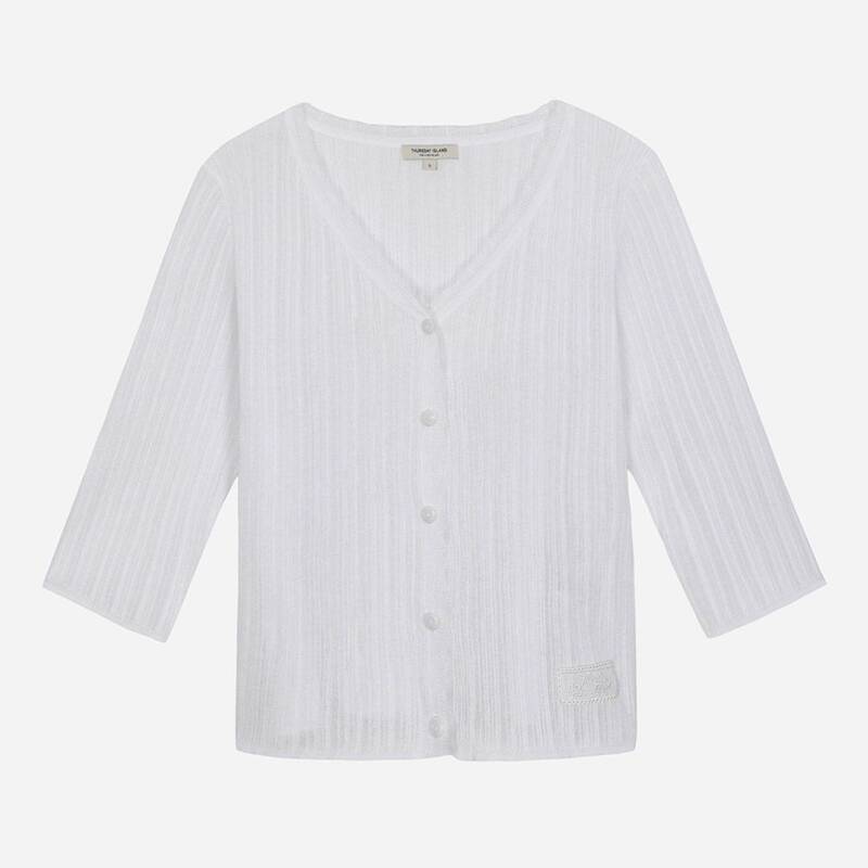 [レディース]Vネック 7分袖カーディガン(T264MCD241W)