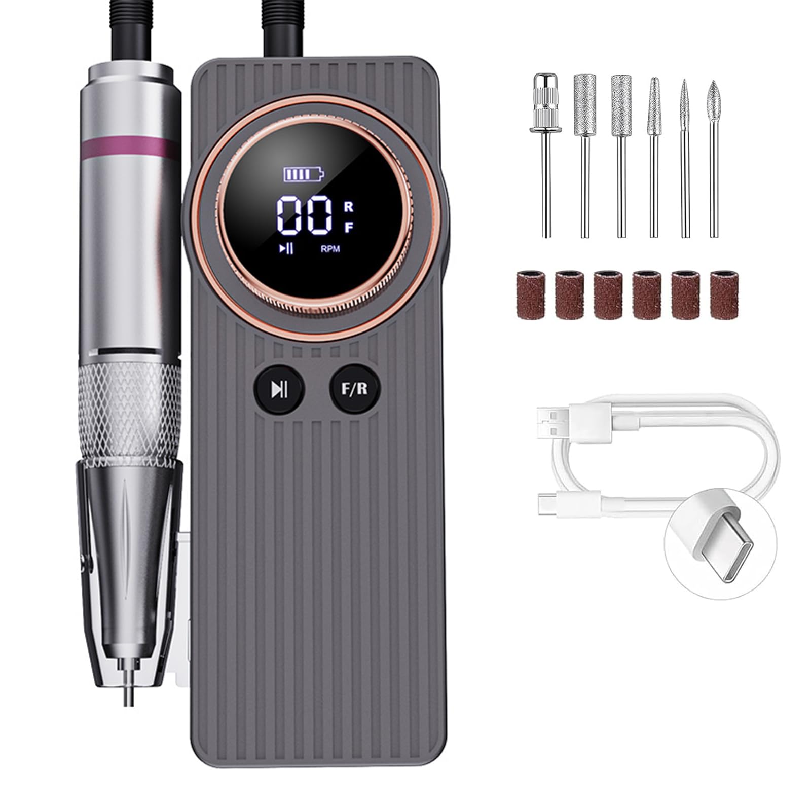 Amazon.co.jp: 電動ネイルケアキット 35000 RPM ポータブル電気