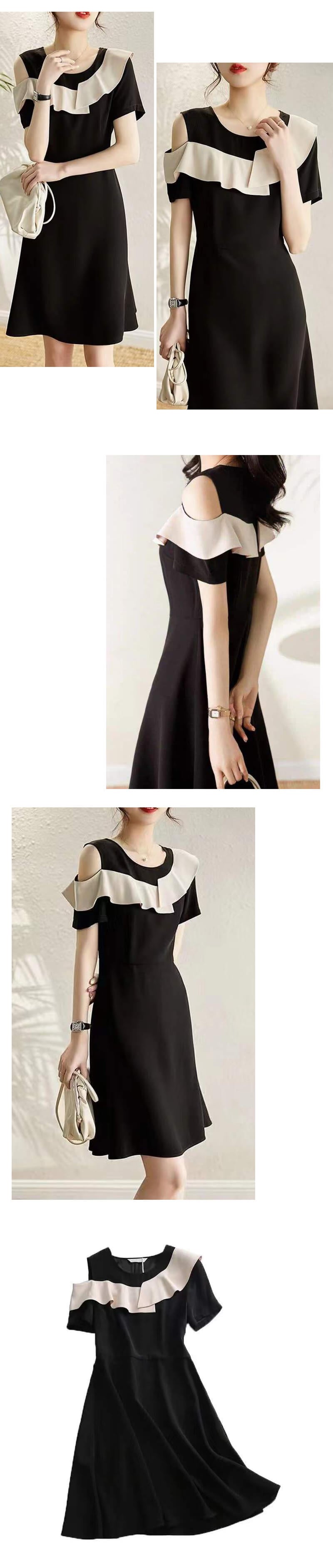 M L LL 3L上品 OL ワンピース 半袖 Aライン フリルワンピース 大人 可愛い 人気 ワンピース 通勤 同窓会 秋 大きいサイズ 二次会 女子会 ワンピース レディース　大人上品　レディース 5,311円