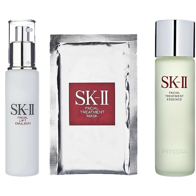 エスケーツー（SK-II／SK2） フェイシャル トリートメントエッセンス+エマルジョン +マスクのセット 230ml+100g+1枚