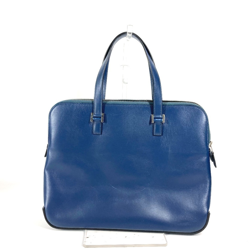ビジネスバッグ エスカパーダ トートバッグ ハンドバッグ ブリーフケース ボックスカーフ ブルー