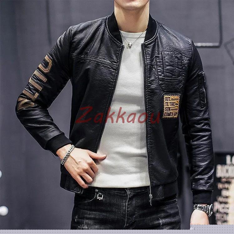 メンズ革ジャン 秋冬　レザージャケット スリム 立ち襟 大きいサイズ ライダースジャケット バイクウェア シングル 防寒防風 お兄系バイクウェア・プロテクター