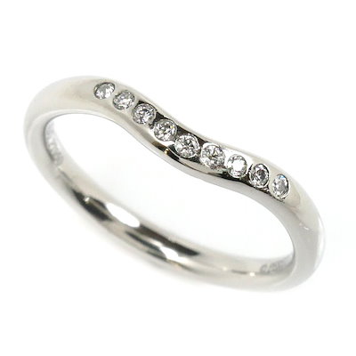 TIFFANY&Co. ティファニー Pt950プラチナ カーブド バンド リング