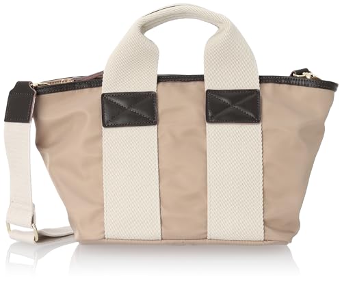 [クーコ] トートバッグ 撥水ナイロン×太テープ牛革付属ミニトートバッグ レディース 2353111312 グレージュ (395)