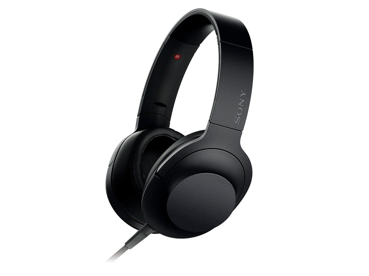 ソニー ヘッドホン h.ear on MDR-100A : ハイレゾ対応 密閉型 折りたたみ式 ケーブル着脱式/バランス接続対応 リモコン・マイク付き チャコールブラック MDR-100A B