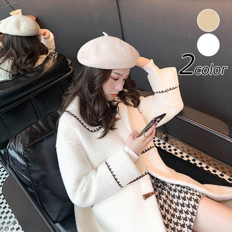 ラシャコート レディース ダブルブレスト テンの毛 らしゃ 牛角 裏起毛ラシャジャケット ロング丈秋冬 可愛い カジュアル スプリングコート 着痩せ アウター