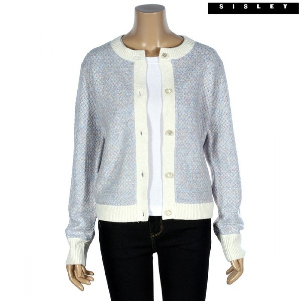 (シスレー) シスレーキャンディーカラーラウンドニットカーディガン SAKCC5361_BL