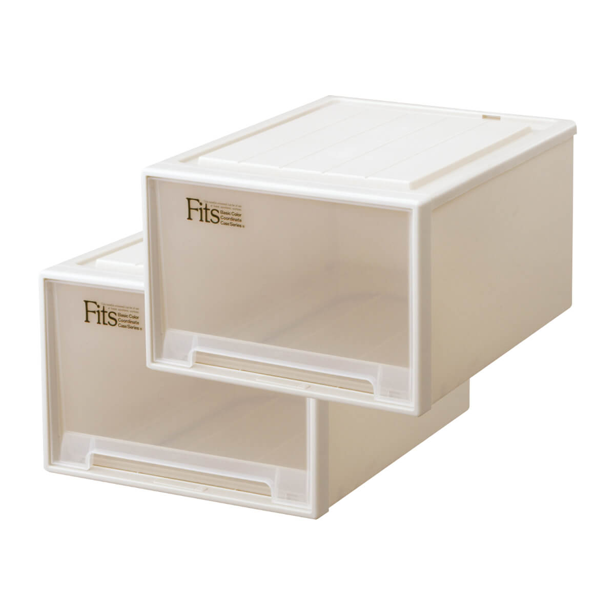 天馬 WL-53-2P/CAP 【2個セット】フィッツケース クローゼット収納（ワイドL-53×2個セット・カプチーノ） WL532PCAP