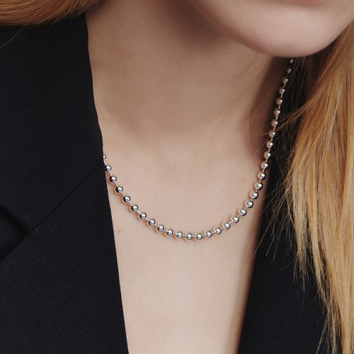 LUNNE シルバー 925 ボールチェーンネックレス (4mm) #LSN41