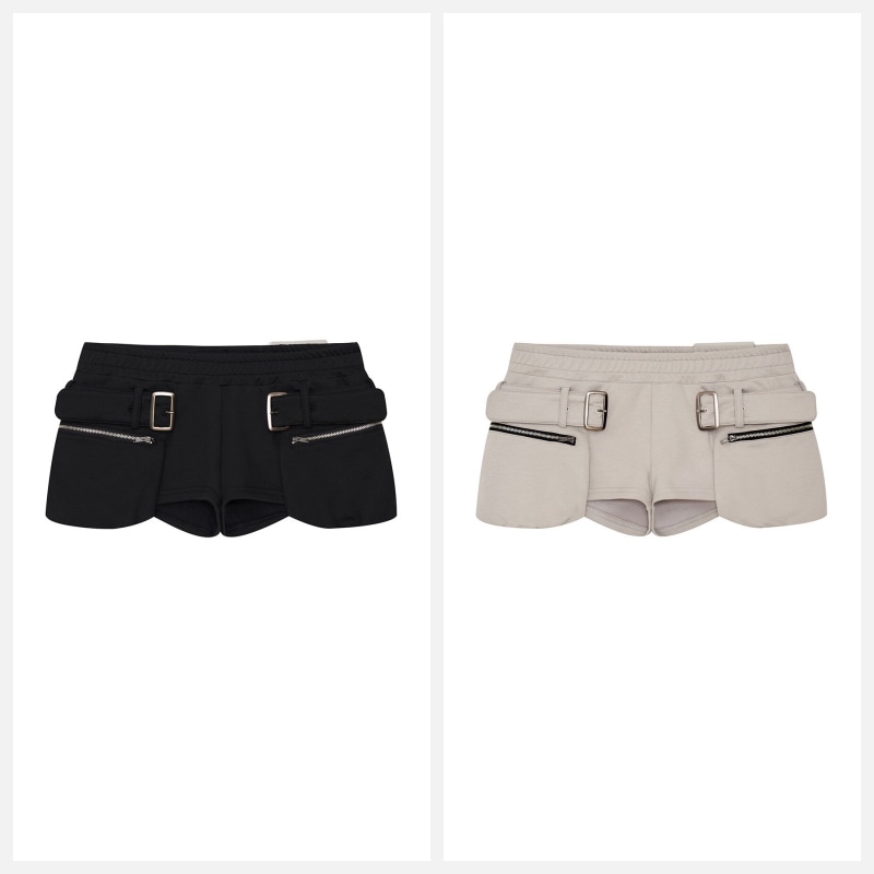 【KASHIKO】26SS BELTED POCKET SHORTS : 2COLORS