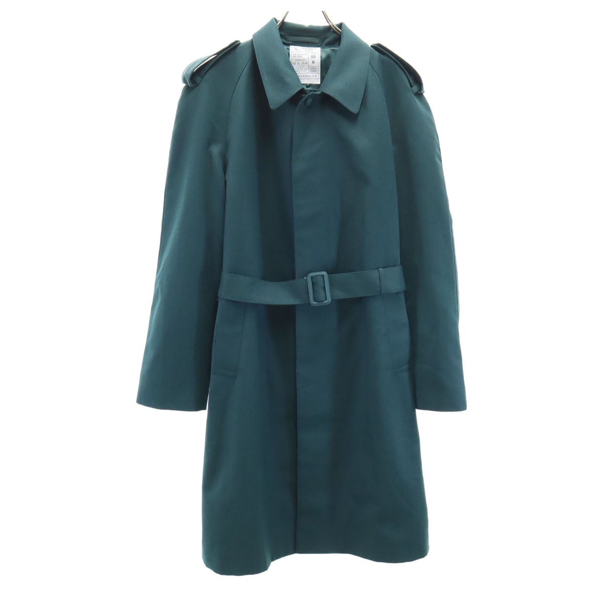 GUARDIA CIVIL グアルディアシビル 00s 2000年 財務警察 ウールギャバジン コート 50 深緑 メンズ 古着 7,110円