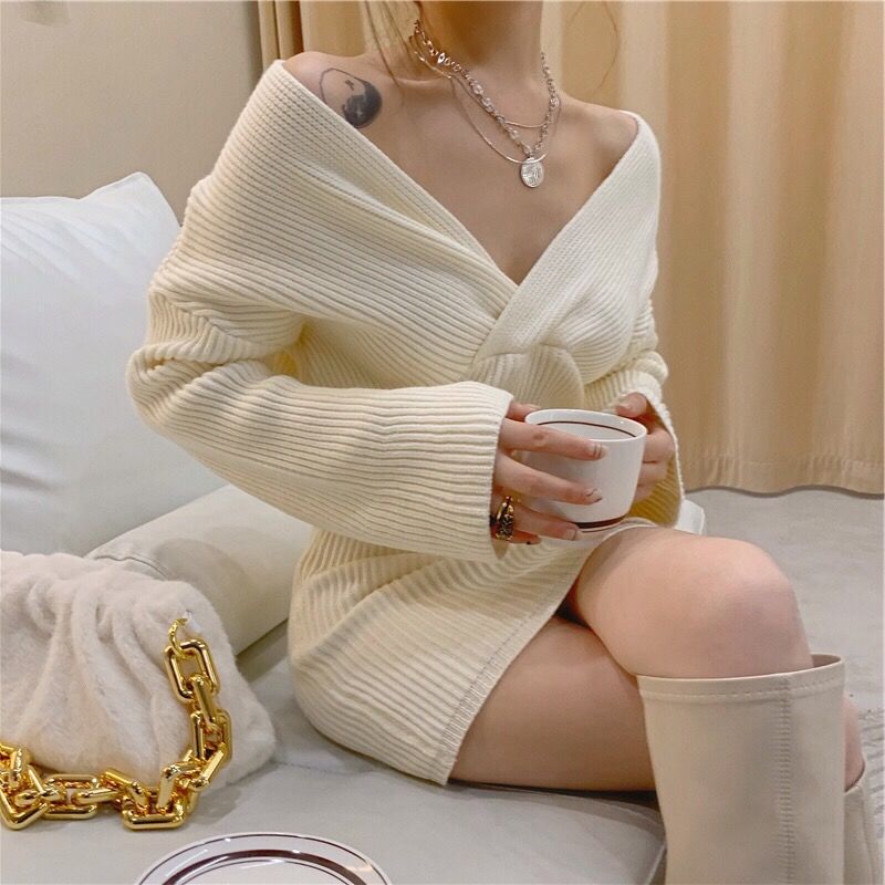 パーティードレス ドレス ファッションタイトスカート通勤Aラインカジュアルニットワンピースドレス長袖セクシー着痩せ