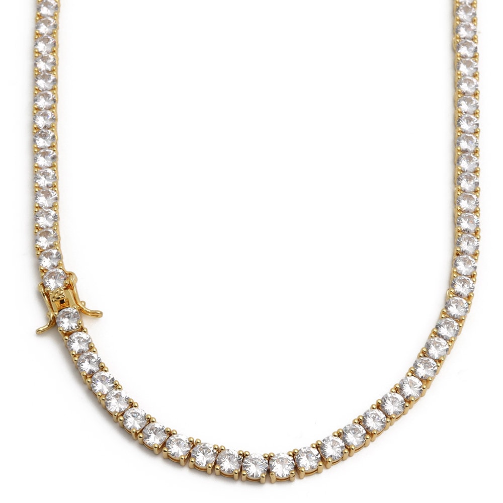 テニスチェーンネックレス [n329-g-5mm]