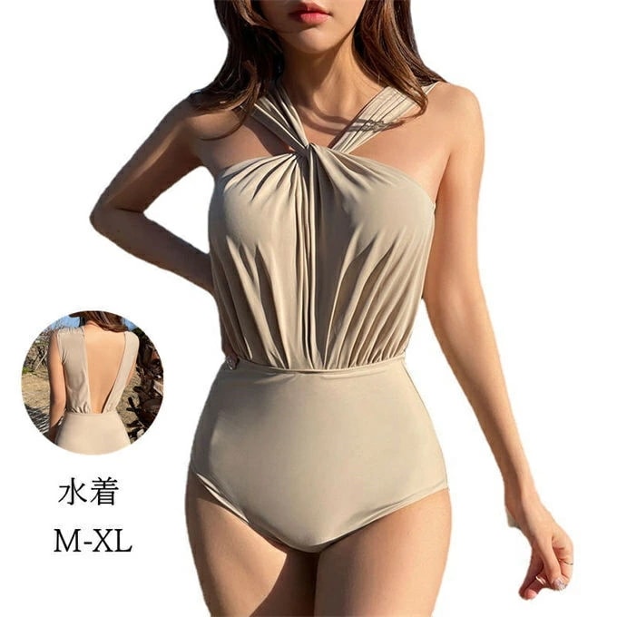 水着 ワンピース レディース セクシー オールインワン 無地 おしゃれ かわいい 大人 お洒落 可愛い 背中見せ 水泳 みずぎ ビーチ 海 温泉 プール ワンピ水着