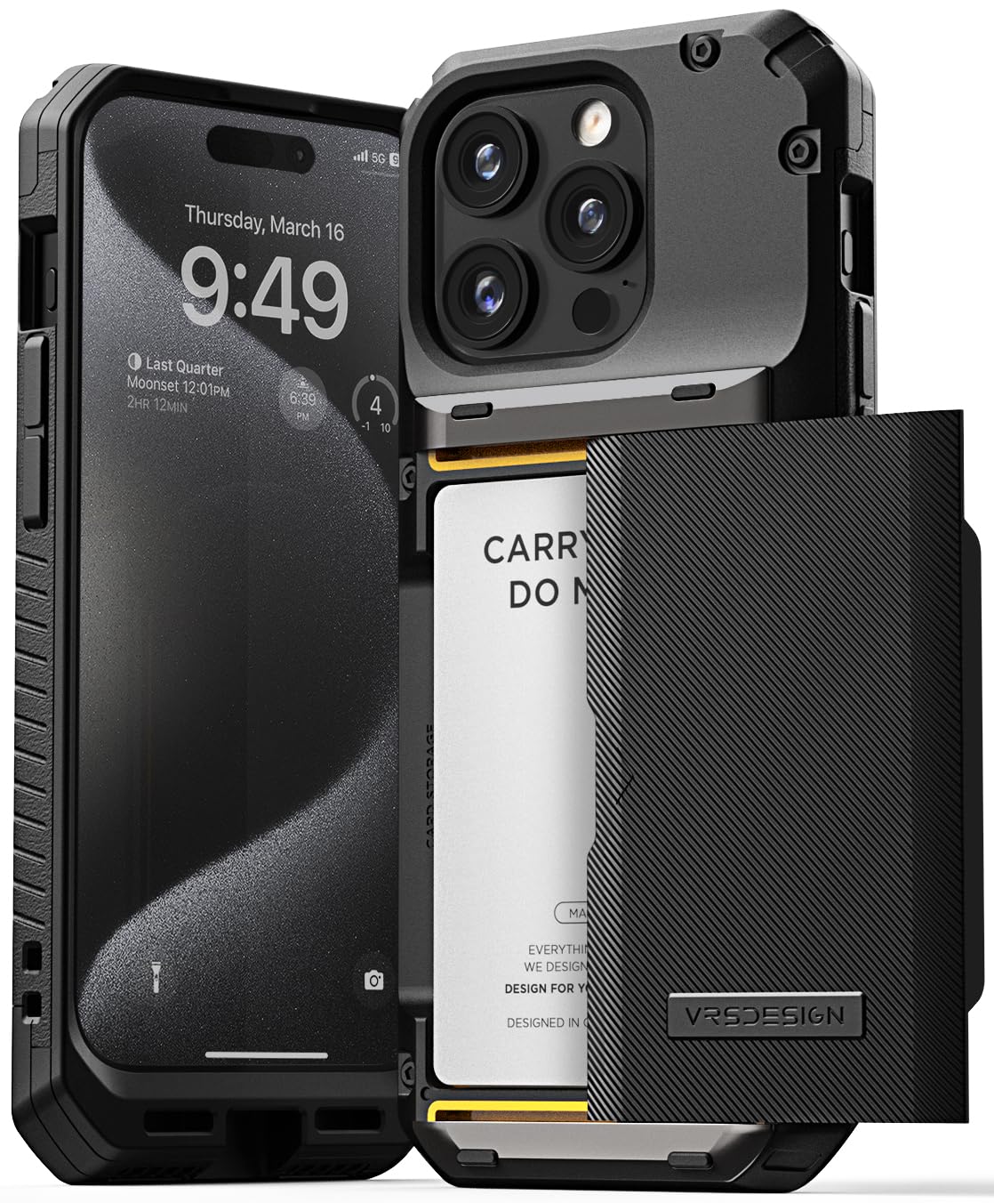 【VRS】 iPhone 15 Pro 対応 ケース 耐衝撃/カード収納/ストラップホール 付 スマホケース 耐衝撃ケース [ Apple iPhone15Pro アイフォン15 プロ 対応 携帯ケー