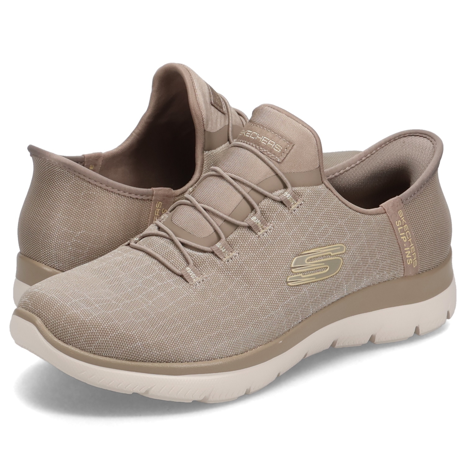 スリップインズ サミッツ クラッシー ナイト スニーカー レディース ベージュ 150128W