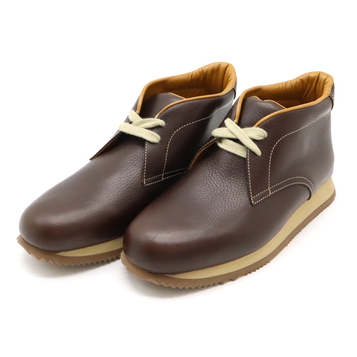 チャッカブーツ プレーントゥ アンクルブーツ ショートブーツ レザー ダークブラウン #41 日本サイズ約26.5c