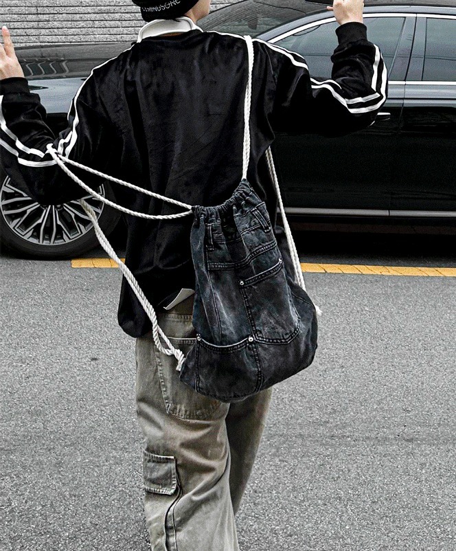 [COSYHARU公式] Lip Denim Pants Bag