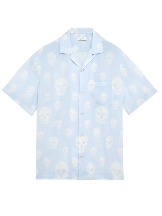 ALEXANDER MCQUEEN Men Shirts 847304 QRACU4602 Clear Blue