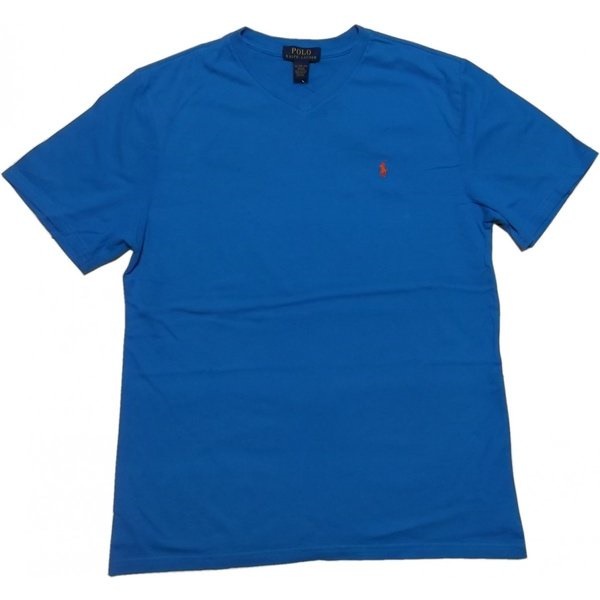 ボーイズサイズ 半袖 Vネック ワンポイント Tシャツ ブルー boys PR2-188 6,380円
