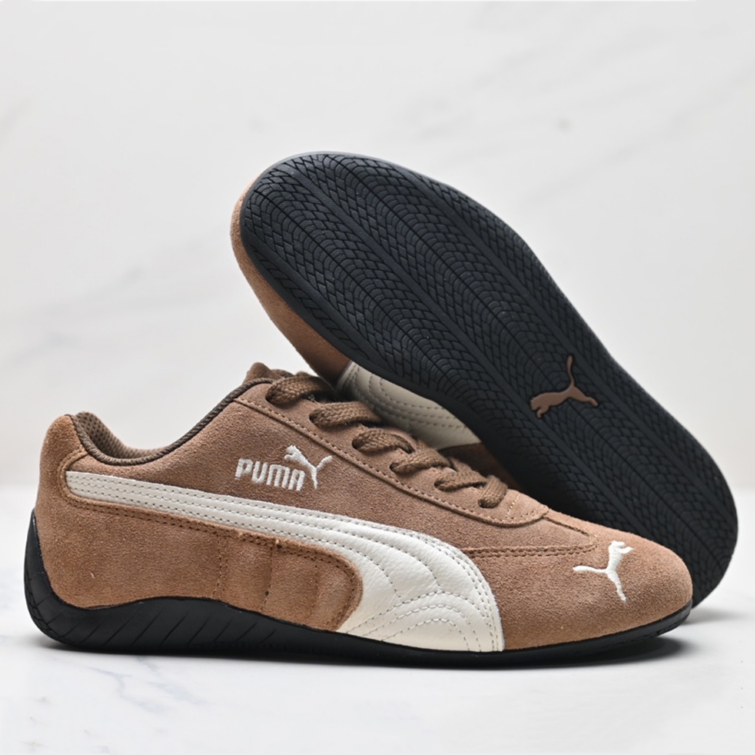新品未使用 プーマ Speedcat Shield OG ブラウン スニーカー 男女兼用【並行輸入品】