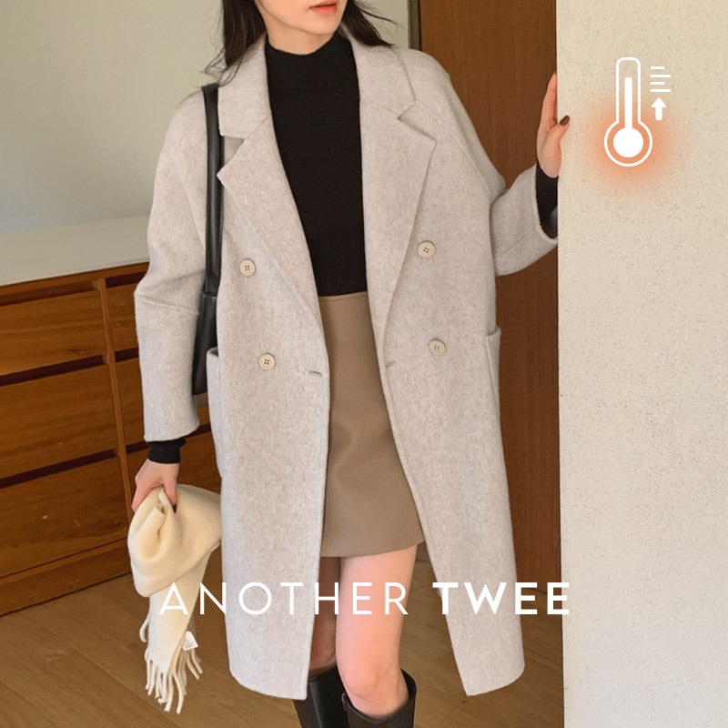 [tct0118] 韓国ファッション切開ポイントツーボタンハンドメイドコート